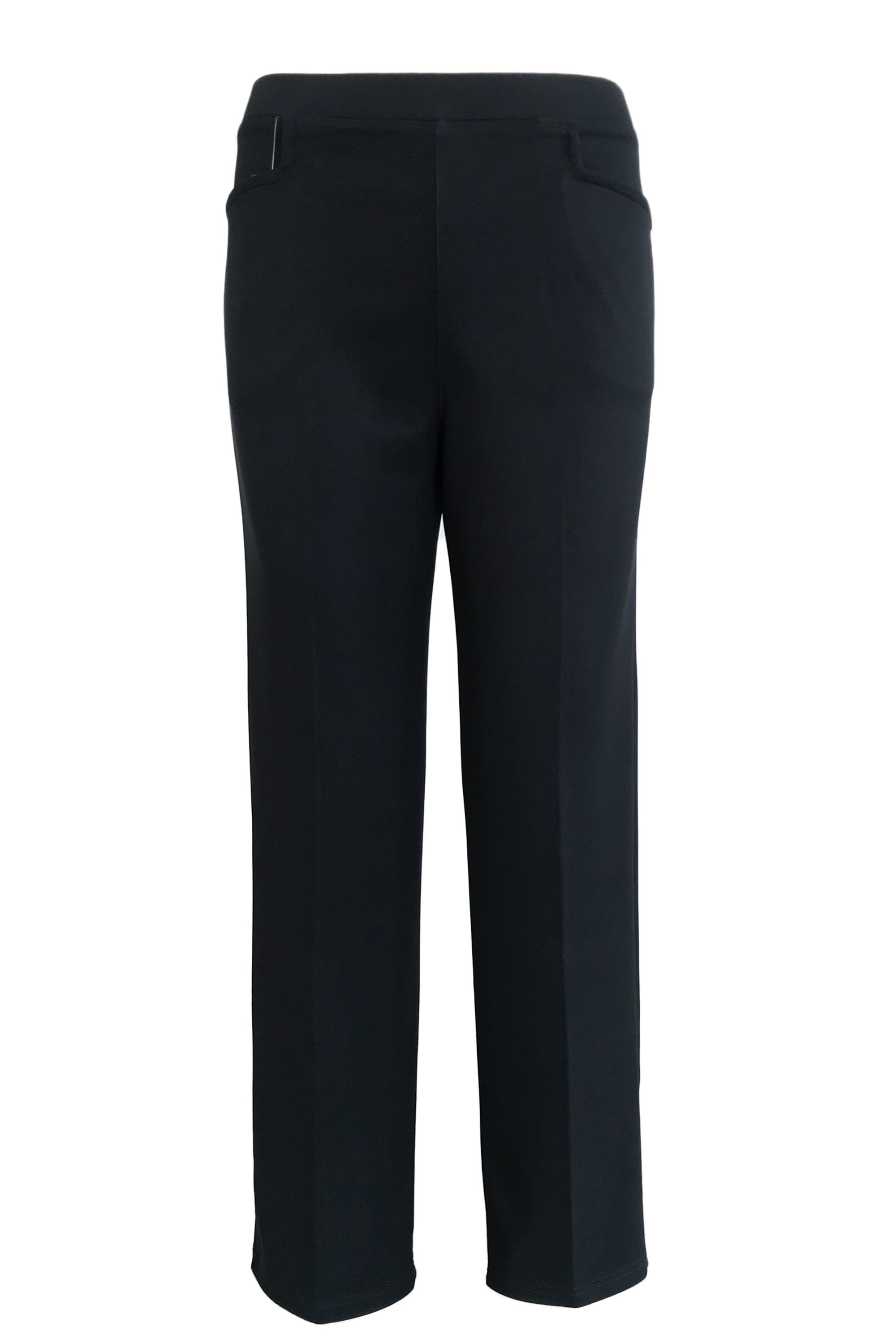 Straight Cut Plain Pants - Grey