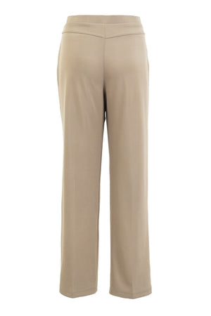 Plain Pants with Zipper Pocket - Khaki