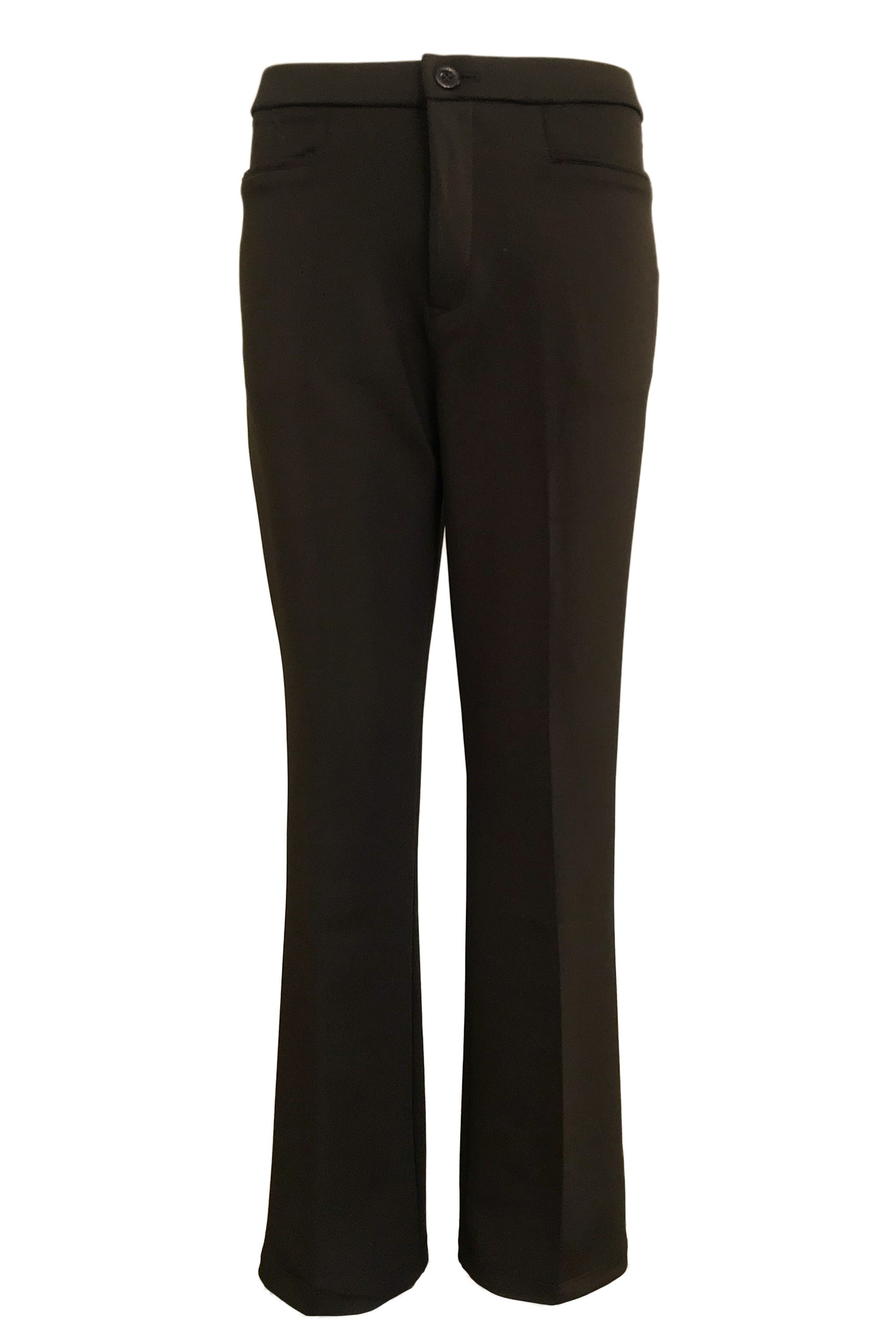Stretchable Boot Cut Office Pants - Brown