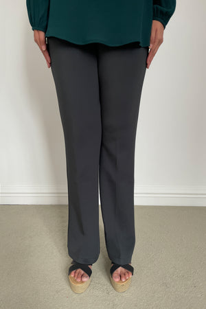 Stretchable Boot Cut Office Pants - Blue