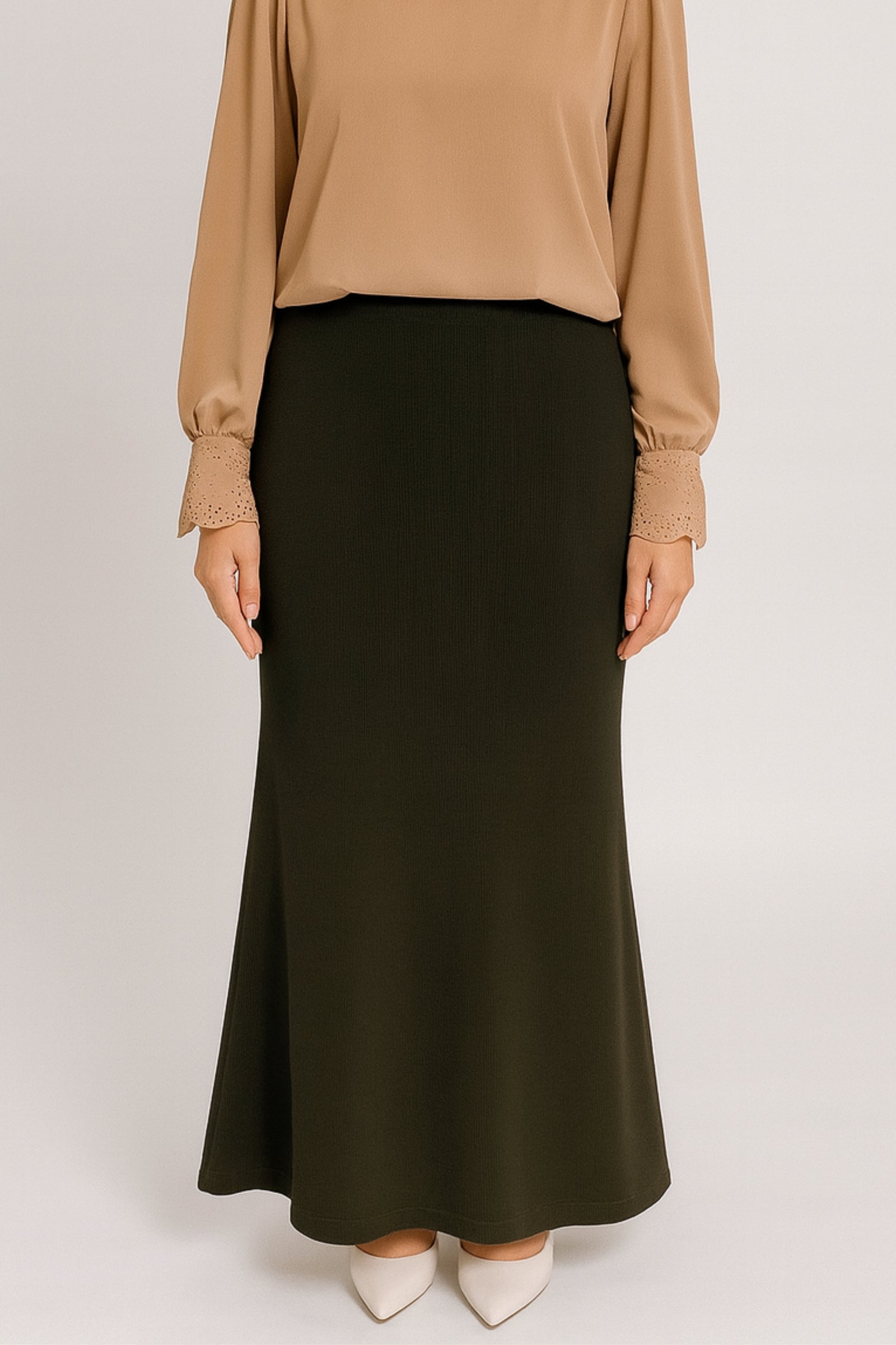 Stretchable Skirt - Brown