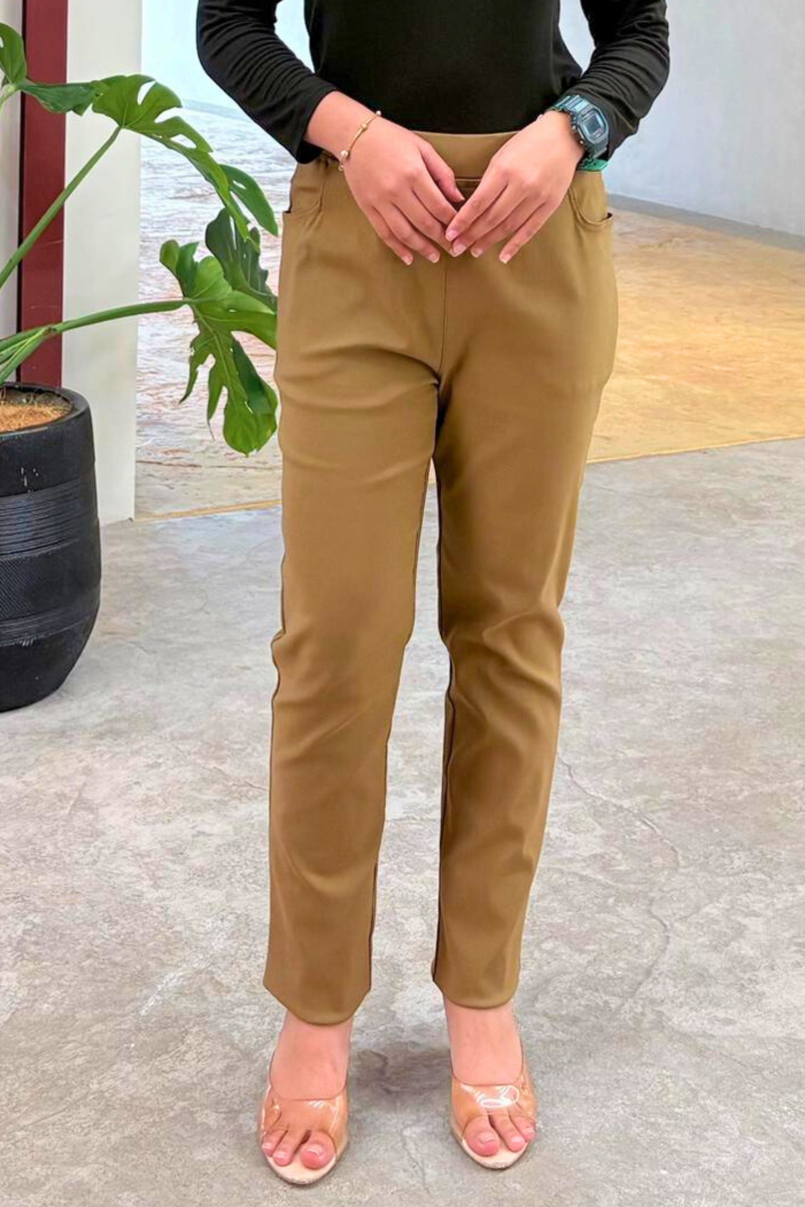 Slim Fit Pant - Brown