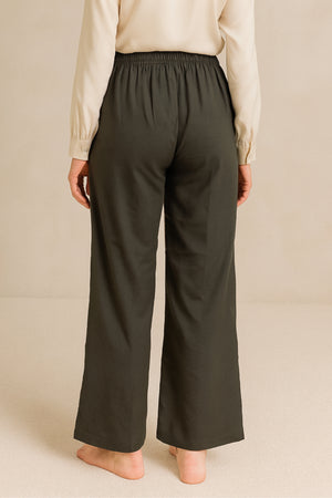Cotton Linen Long Pants - Grey