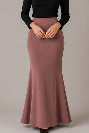 Plain Skirt Duyung - Peach