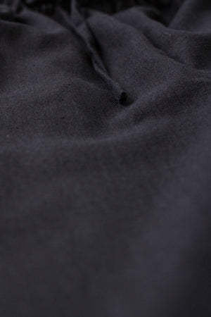 Cotton Linen Long Pants - Black