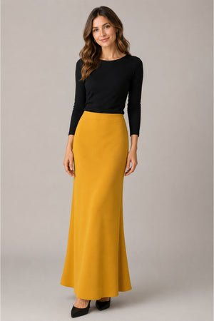 Plain Skirt Duyung - Mustard