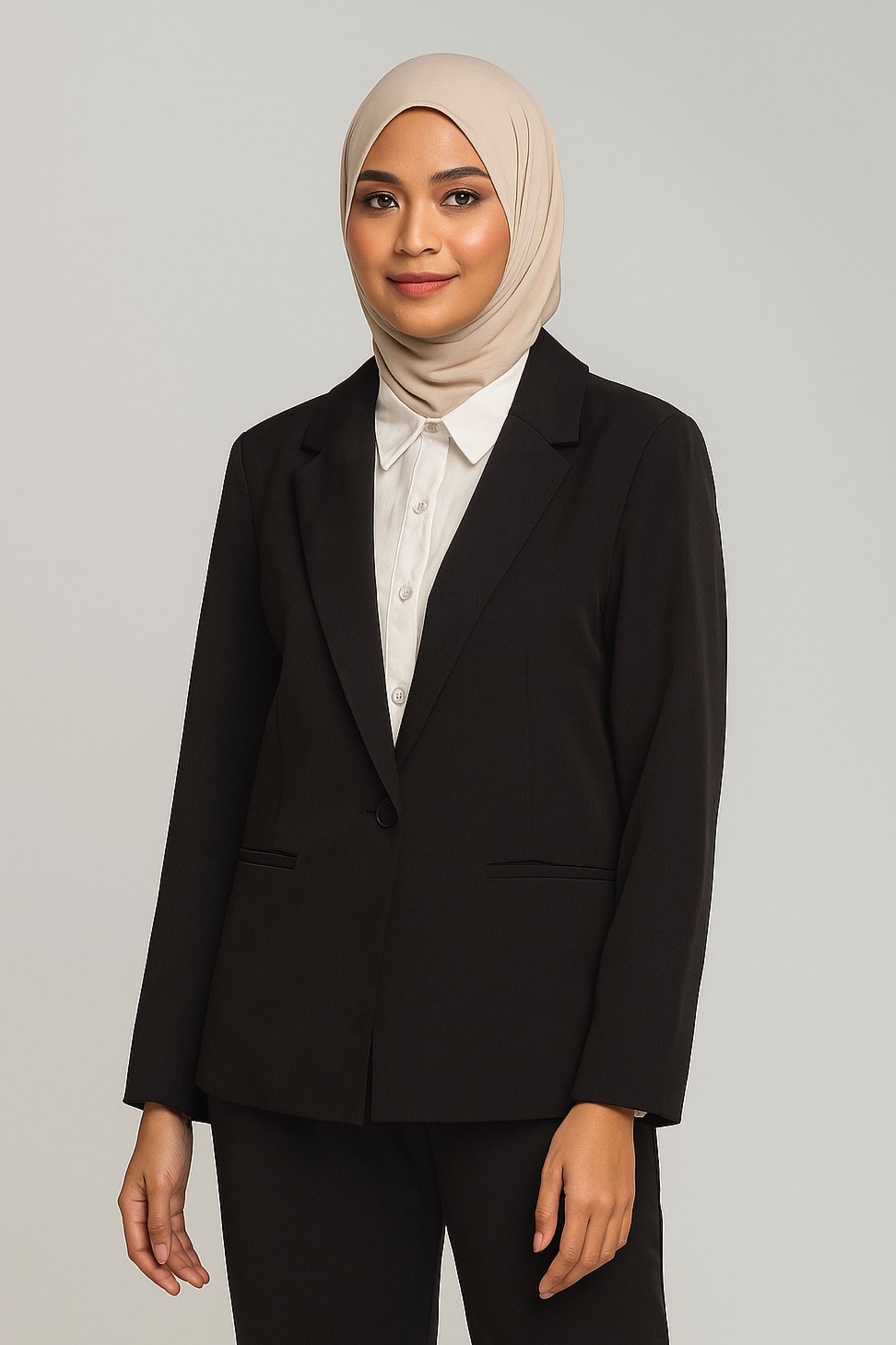 1 Button Office Blazer - Black (New)