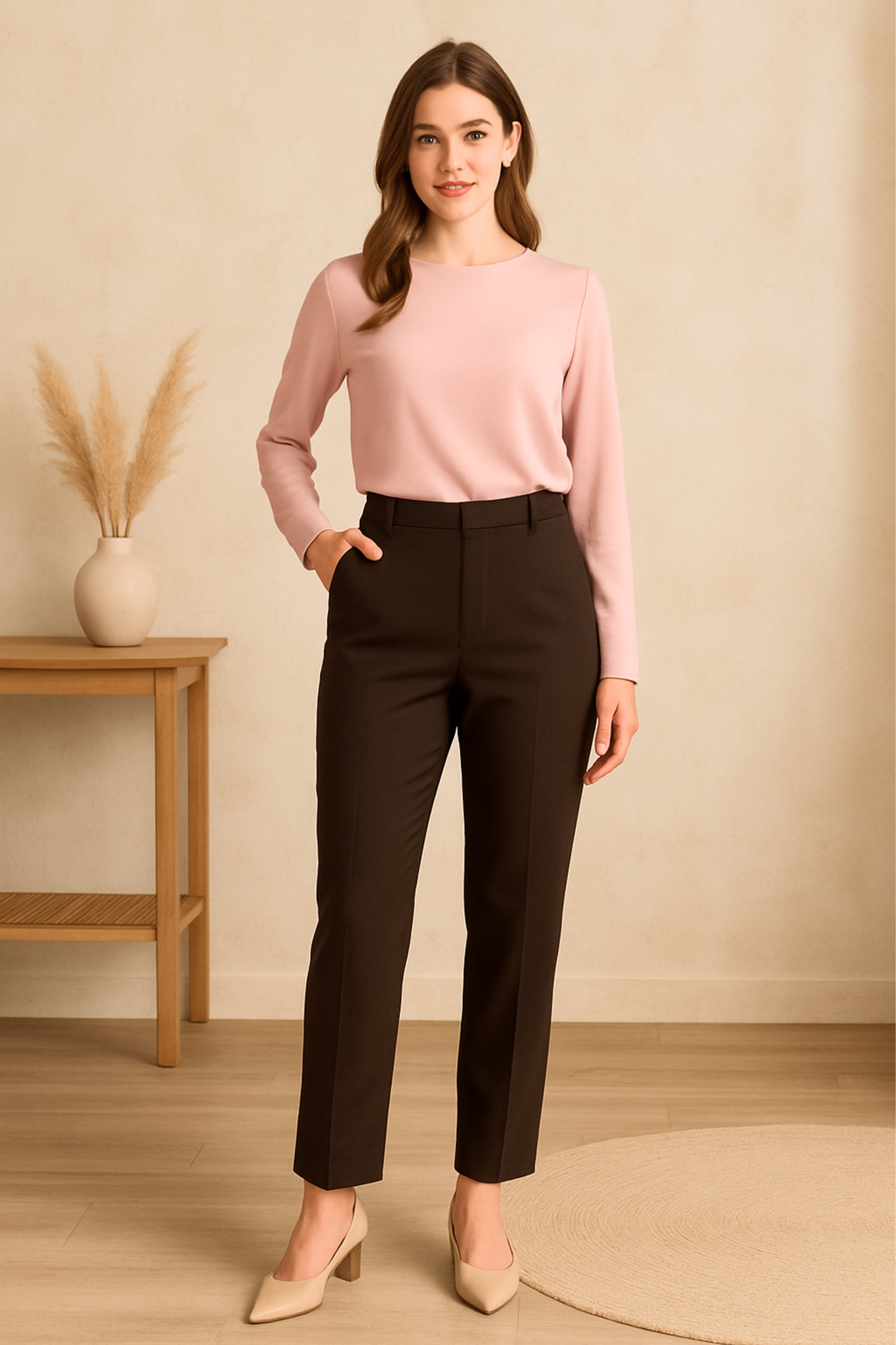 Office Pant - Brown