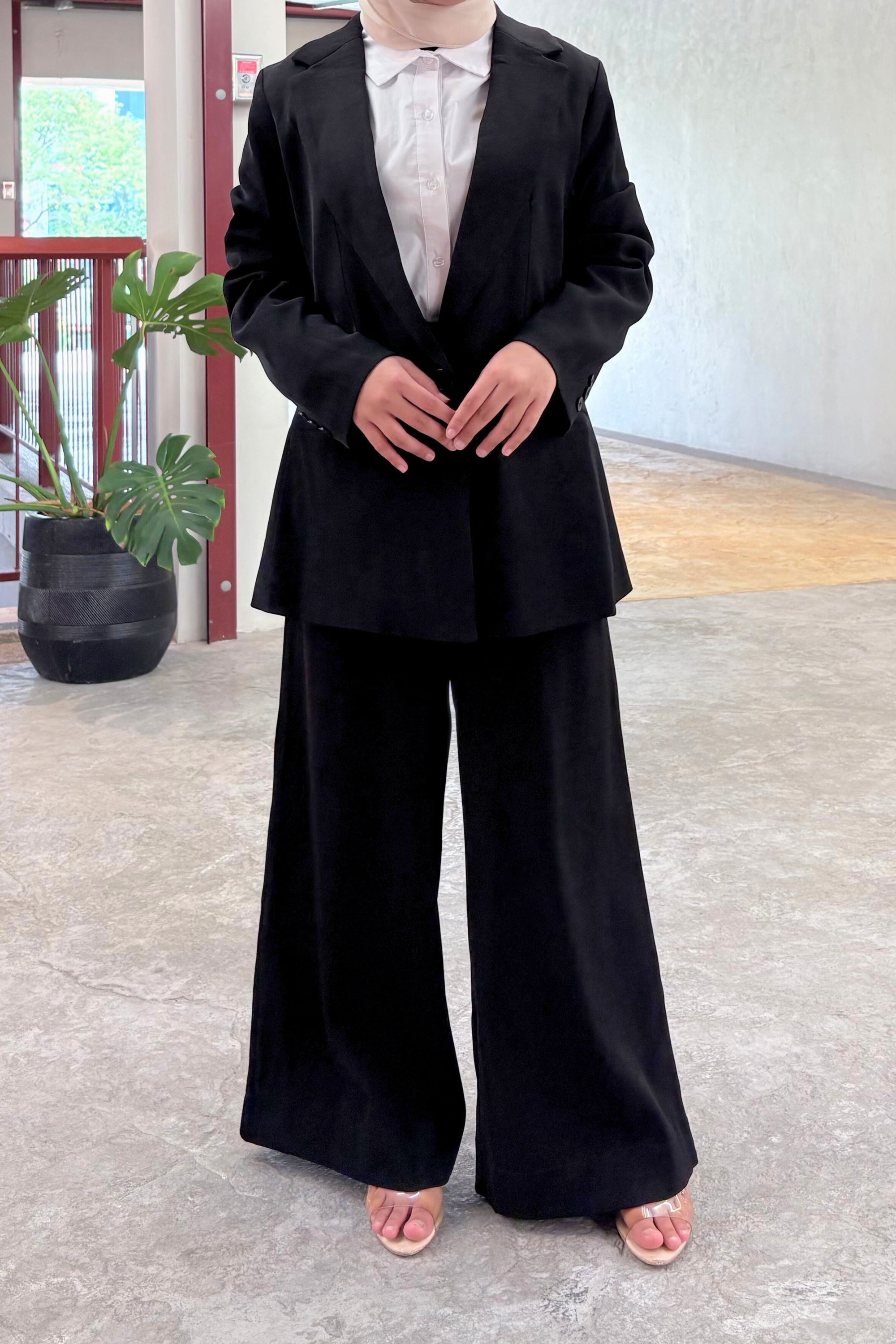 1 Button Office Blazer - Black (New)