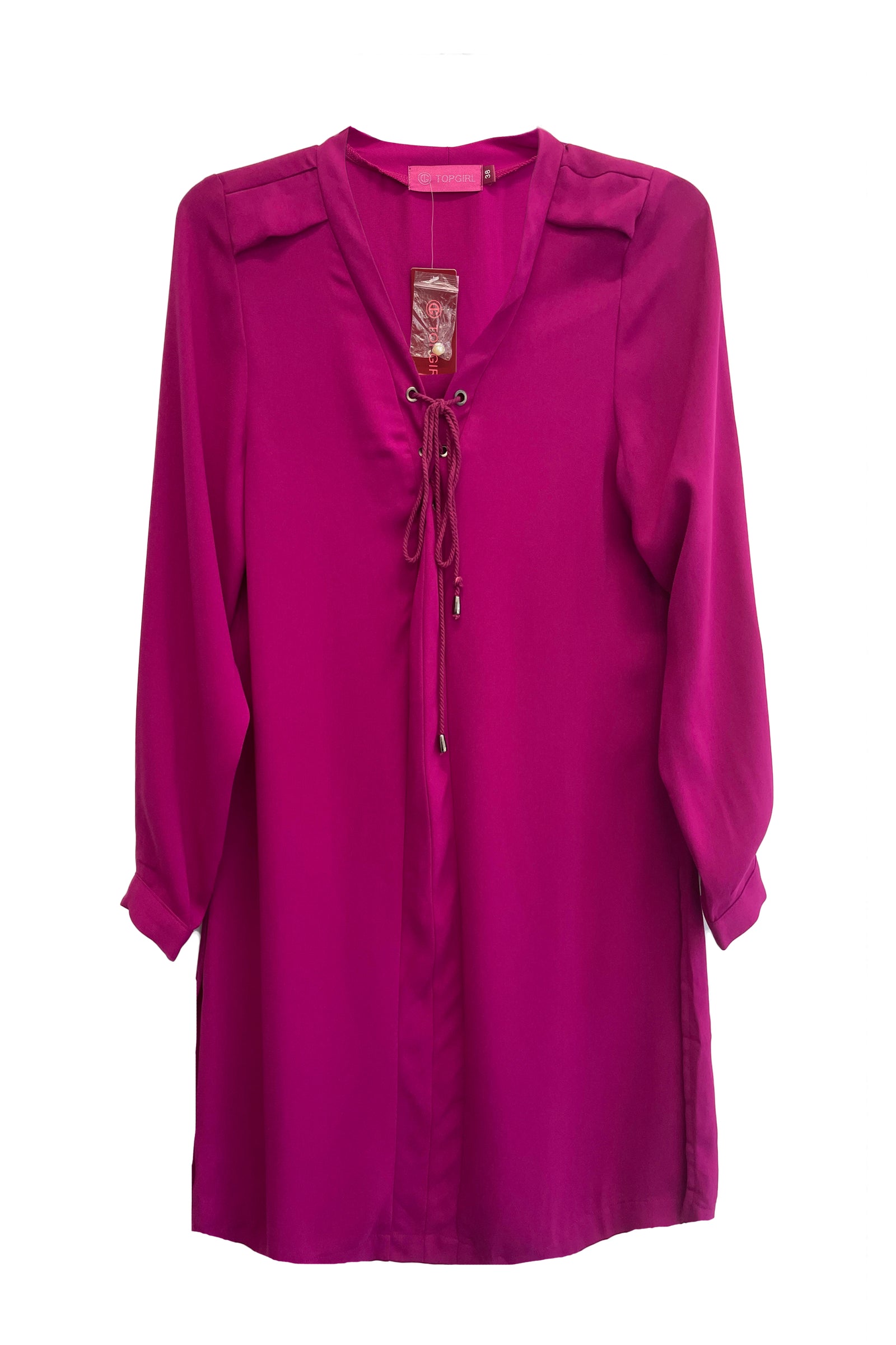 Sophie Tie-Front Long Blouse