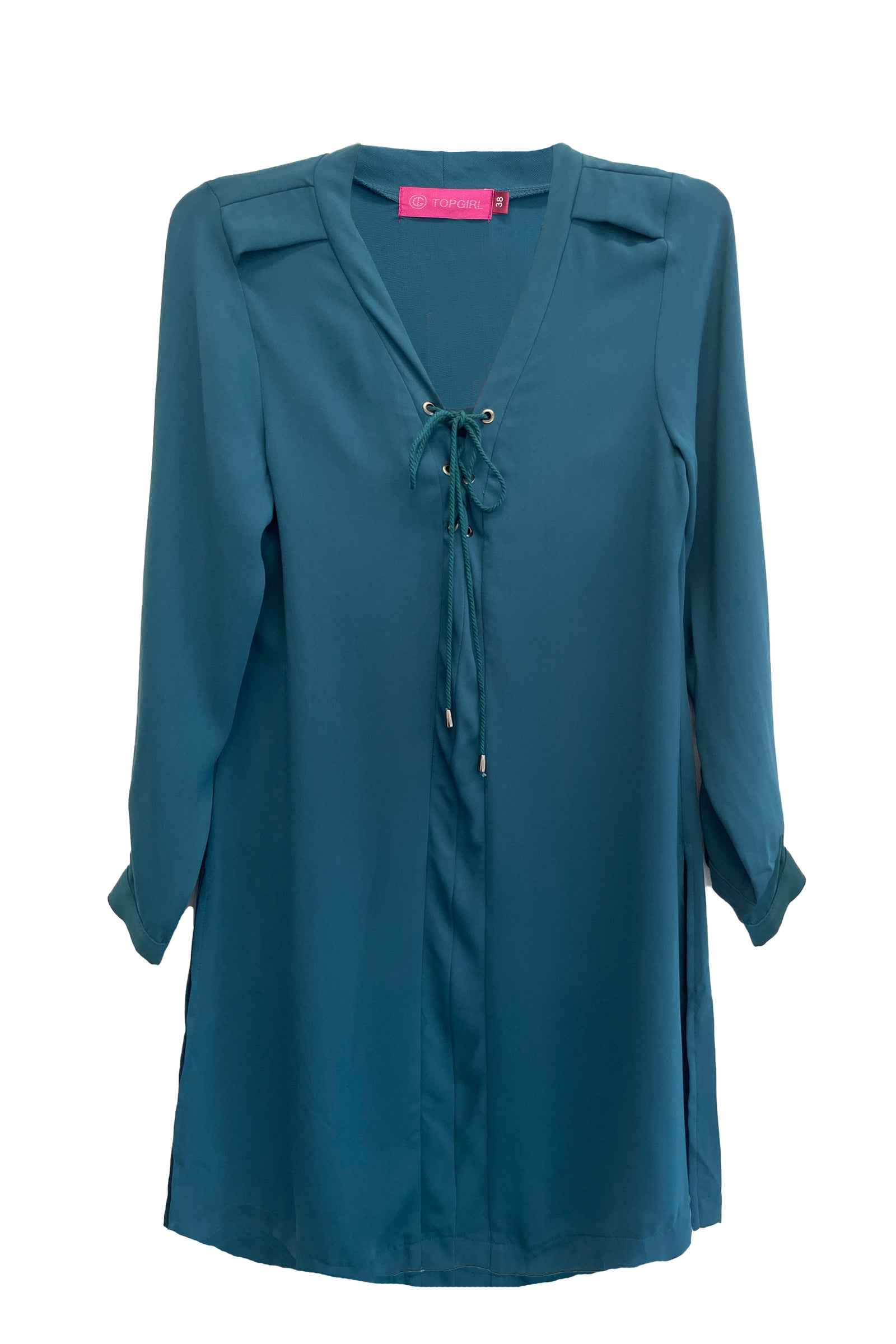 Sophie Tie-Front Long Blouse