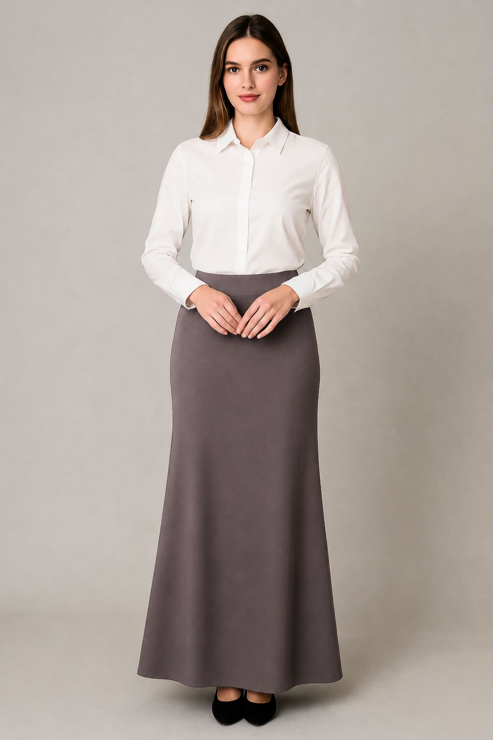 Office Skirt - Grey