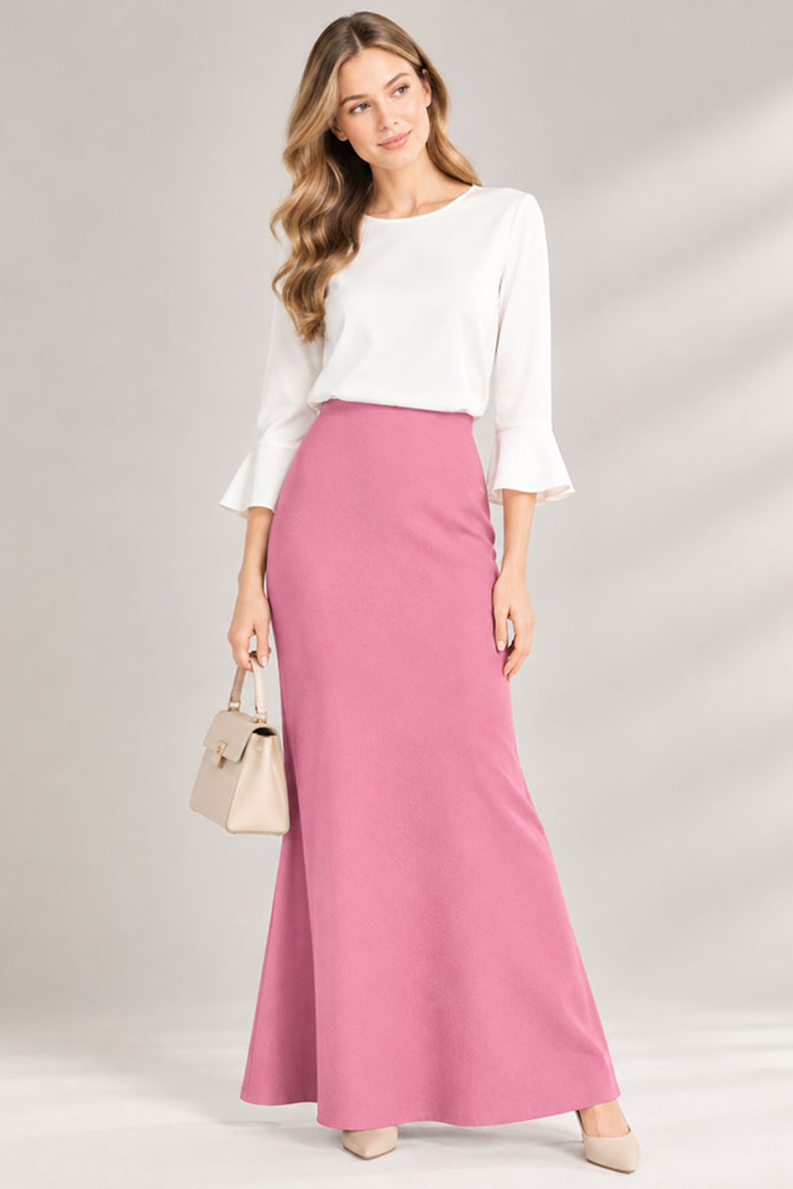 Plain Skirt Duyung - Pink