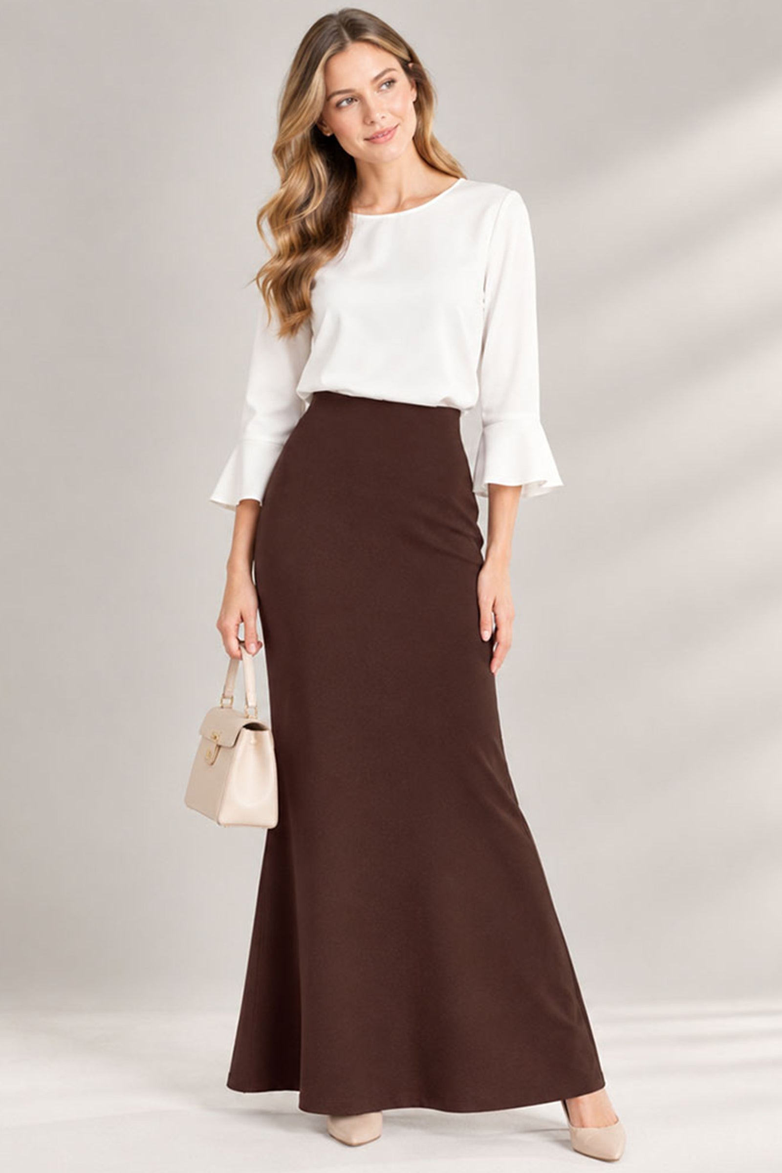 Plain Skirt Duyung - Dark Brown