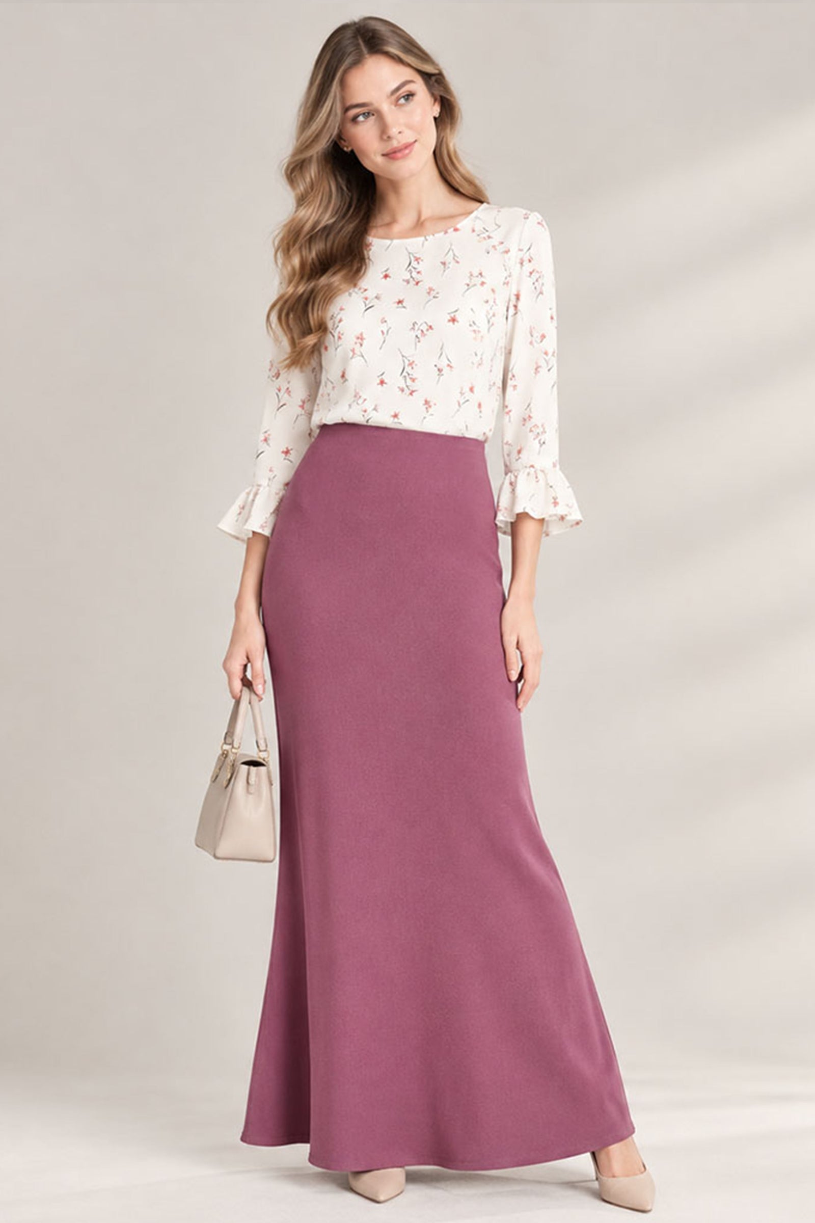Plain Skirt Duyung - Pink