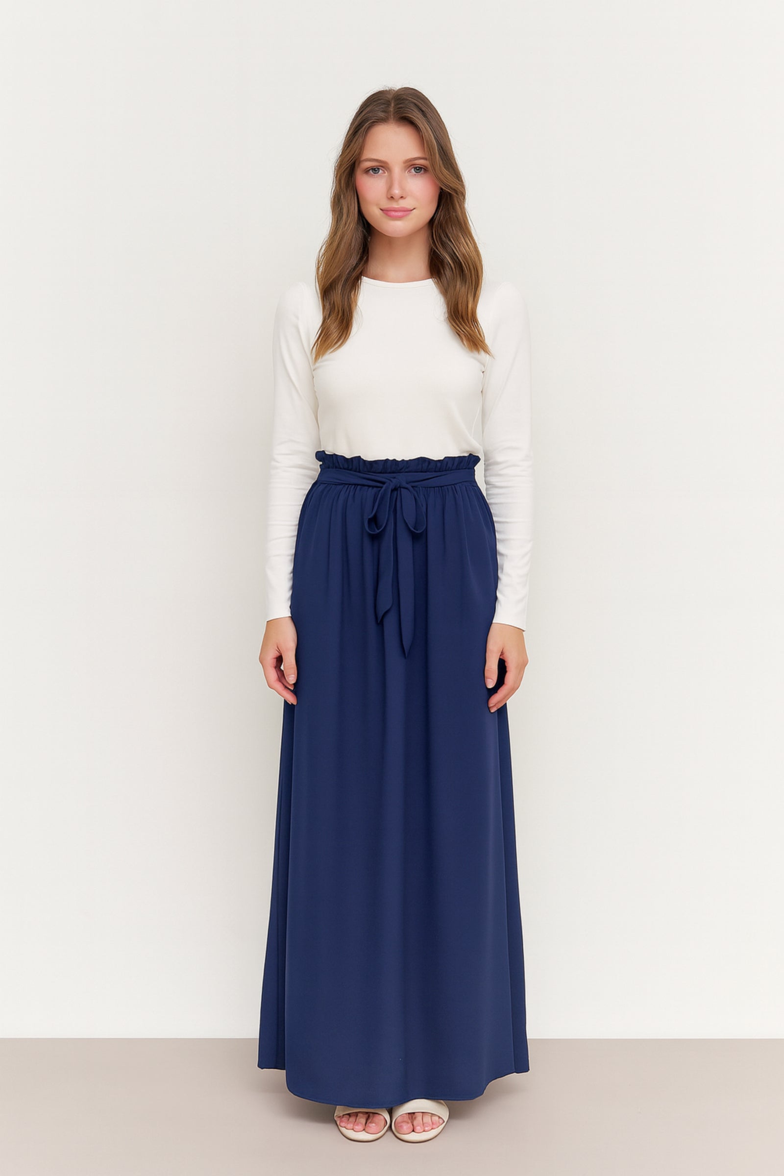 Ruby Chiffon Skirt - Dark Blue