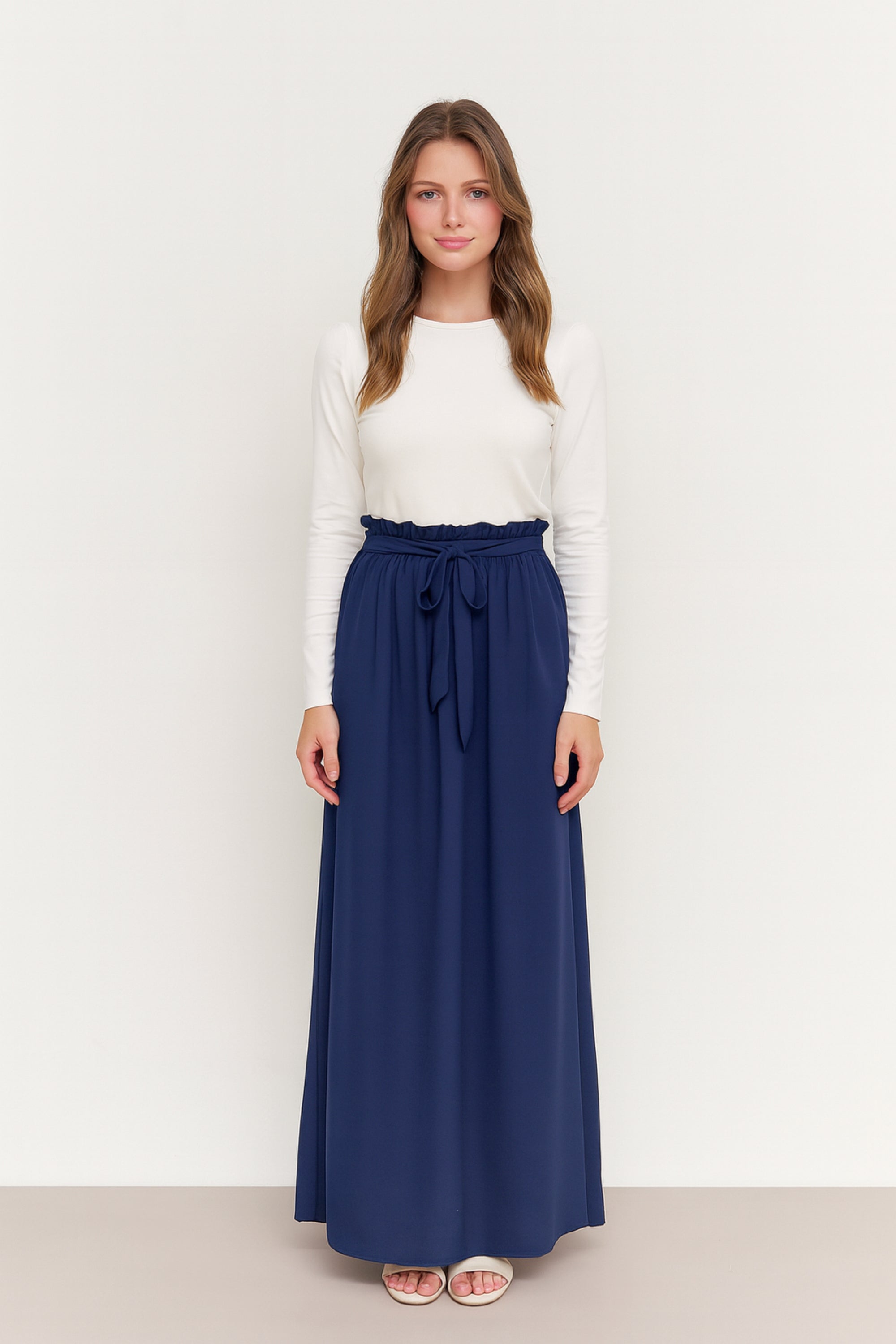 Ruby Chiffon Skirt - Dark Blue
