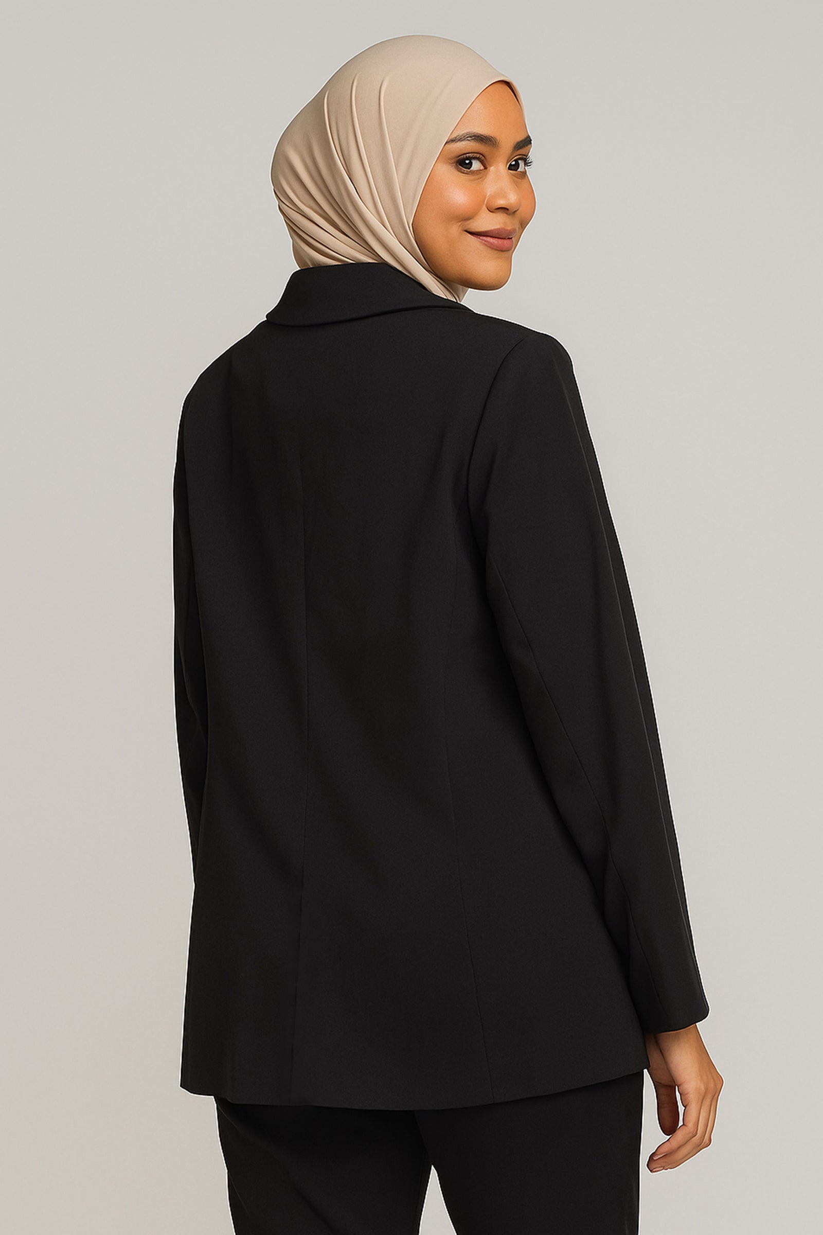 1 Button Office Blazer - Black (New)