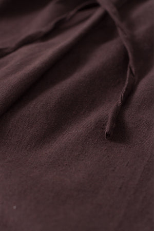 Cotton Linen Long Pants - Brown