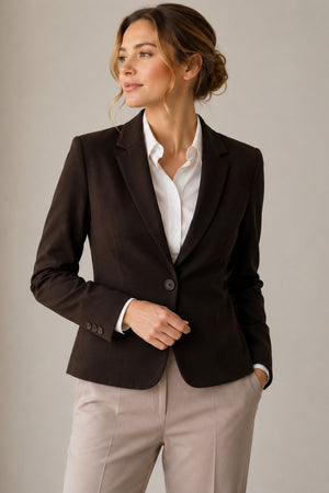 Office Blazer - Dark Brown