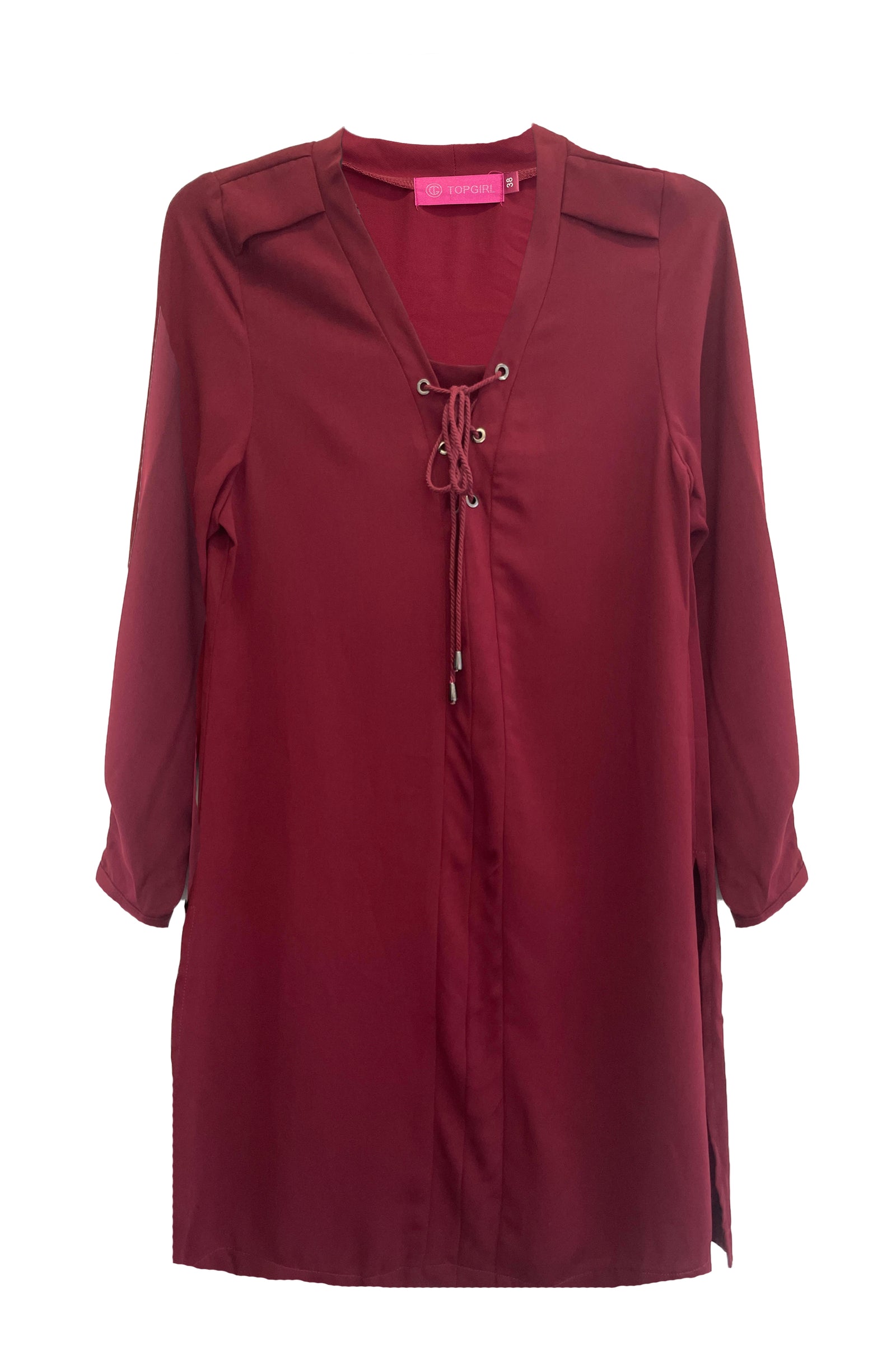 Sophie Tie-Front Long Blouse