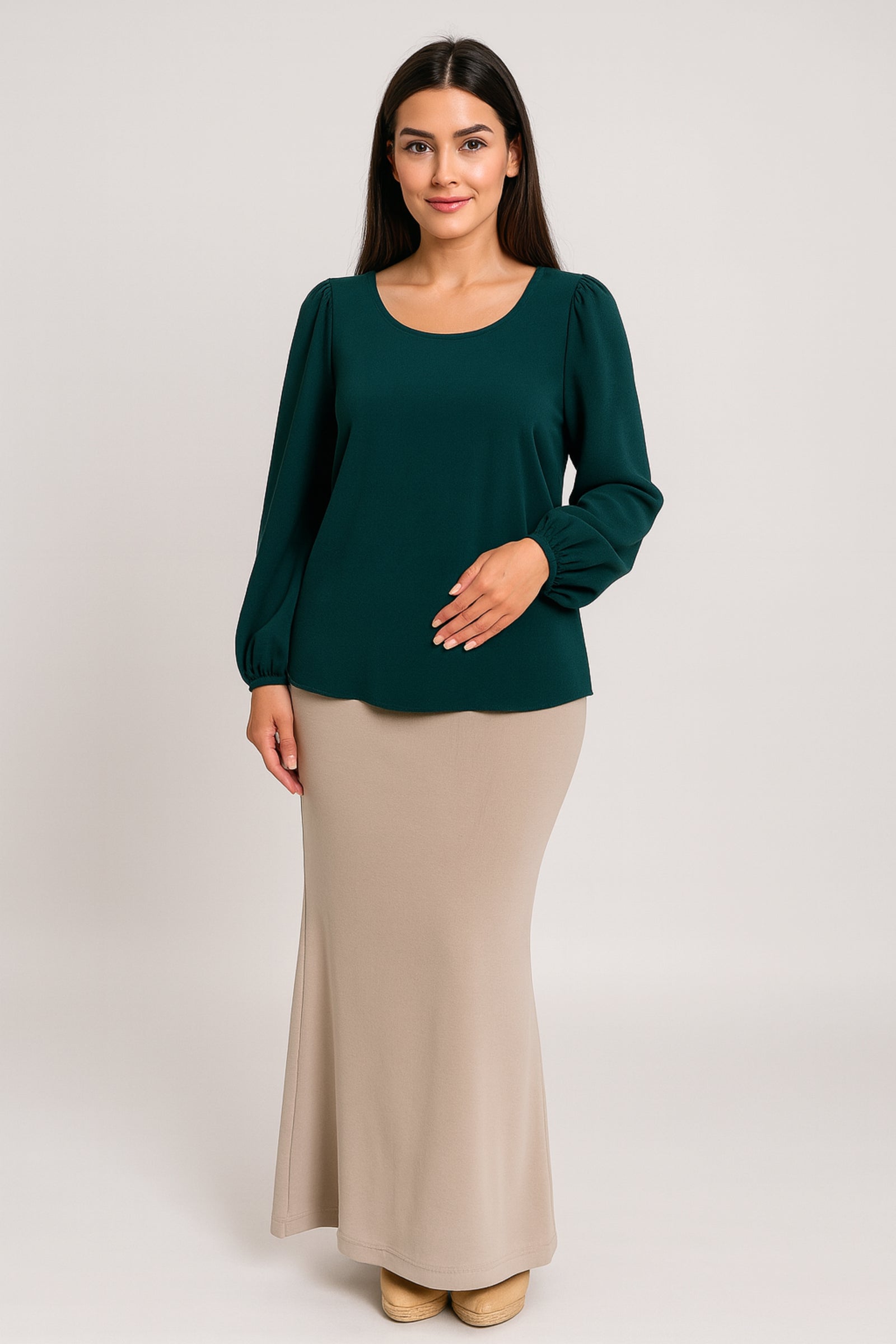 Stretchable Skirt - Khaki