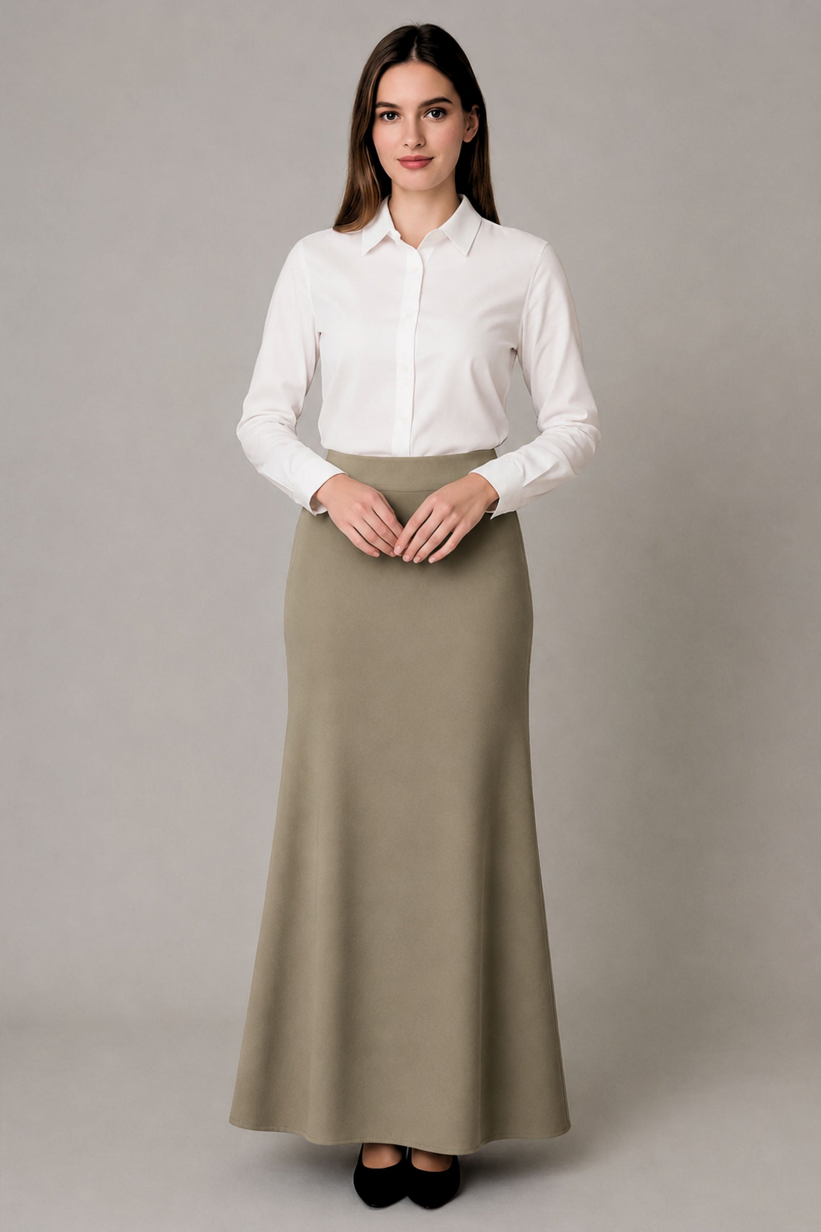 Office Skirt - Khaki