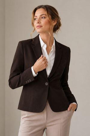 Office Blazer - Dark Brown