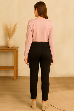 Stretchable Pant without Zipper - Black
