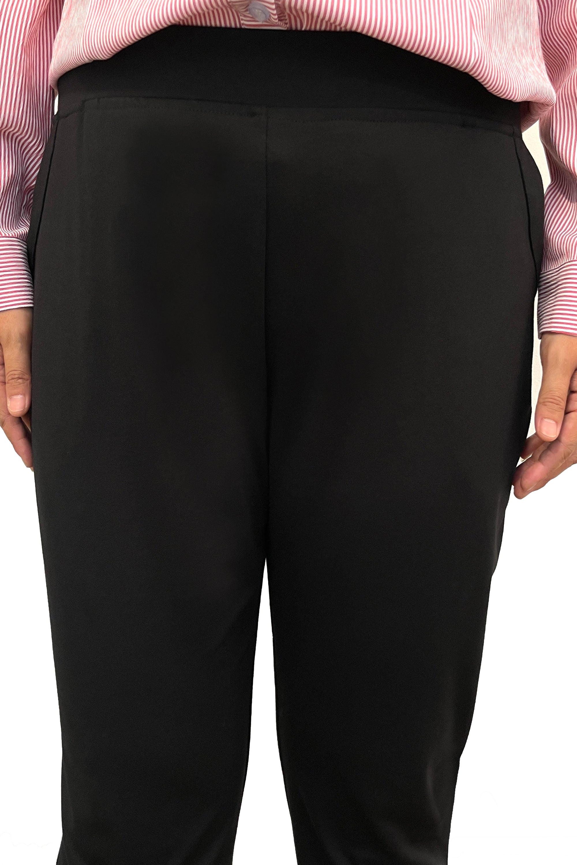 Stretchable Pant without Zipper - Black - TOPGIRL