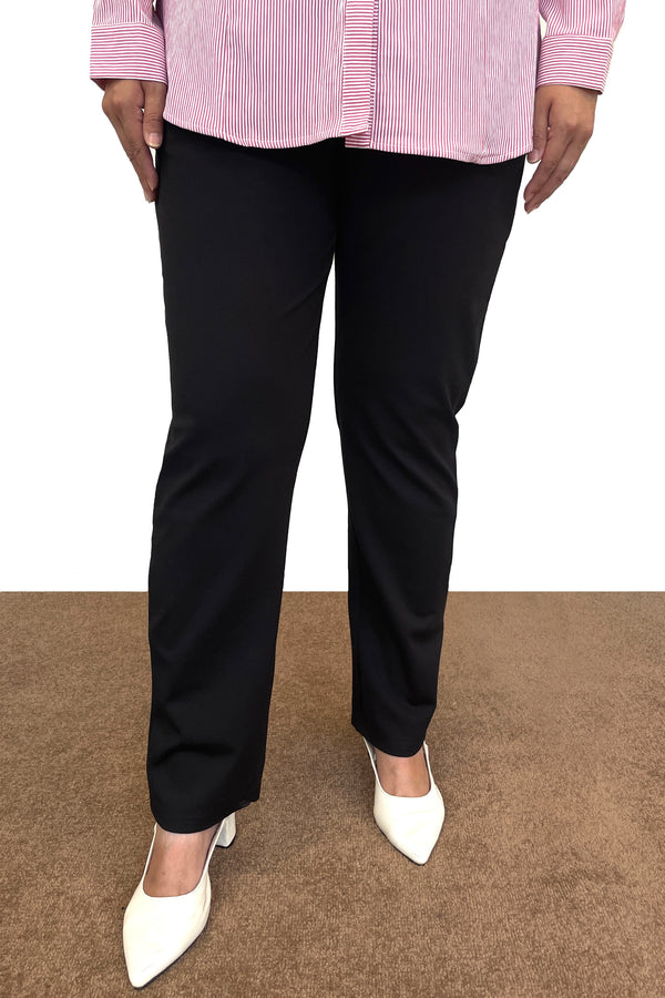 Stretchable Pant without Zipper - Black - TOPGIRL