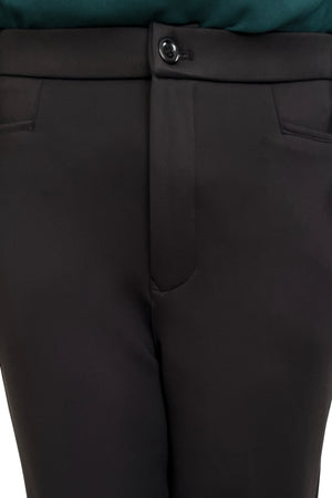 Stretchable Boot Cut Office Pants - Black