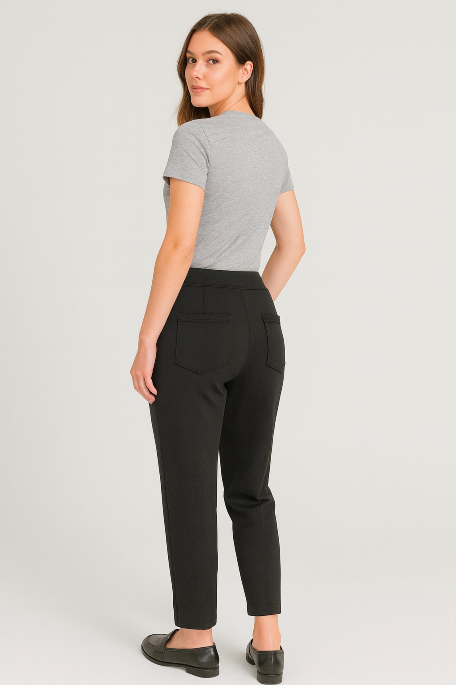 Stretchable Office Pants without Zipper - Black