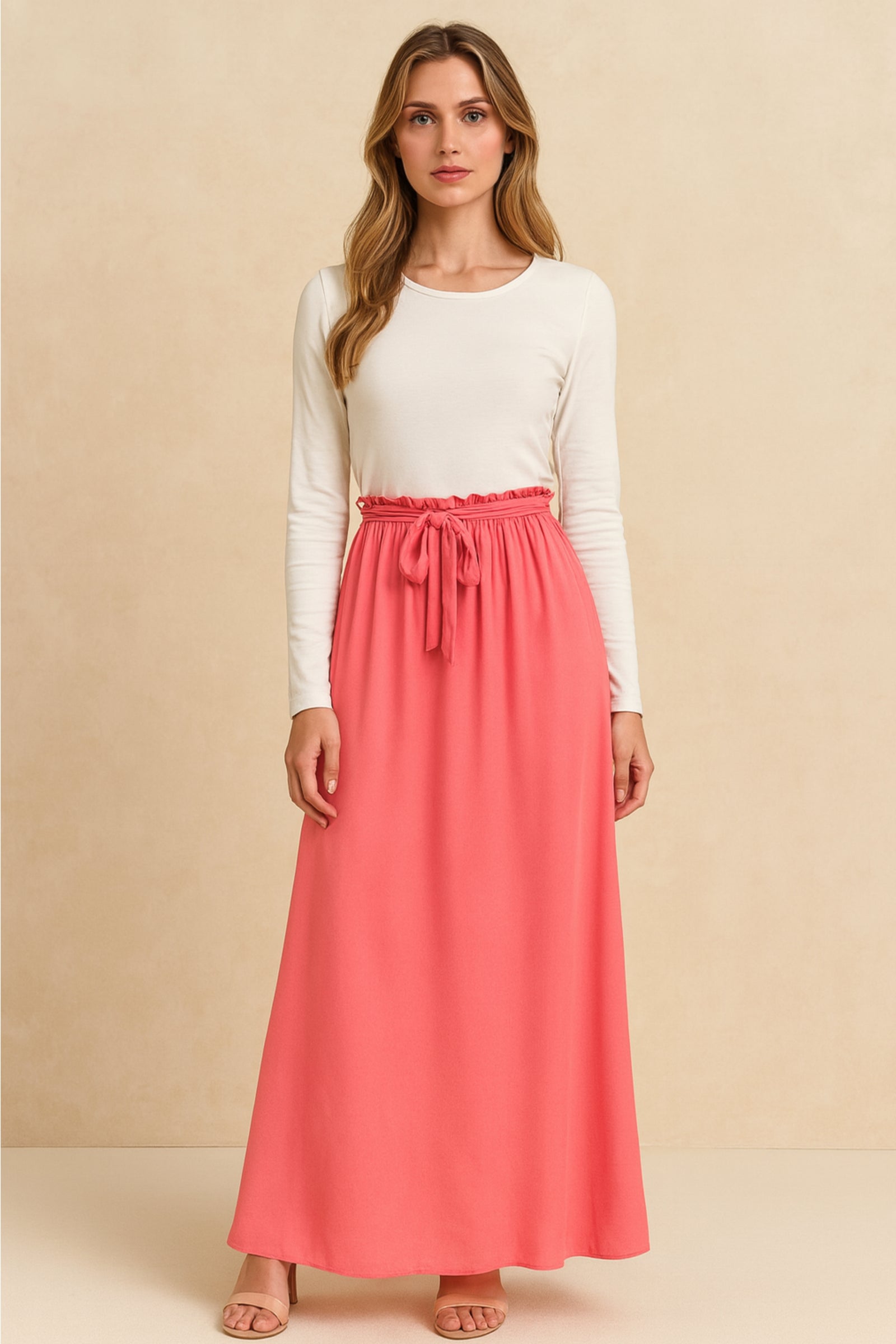 Ruby Chiffon Skirt - Orange