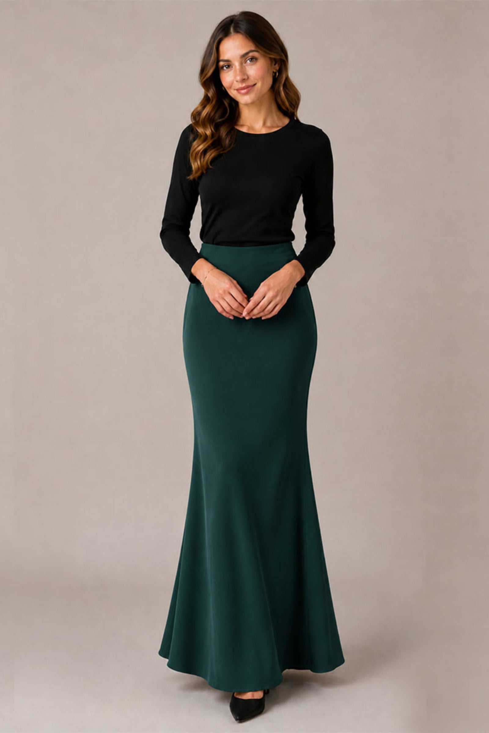 Plain Skirt Duyung - Emerald Green