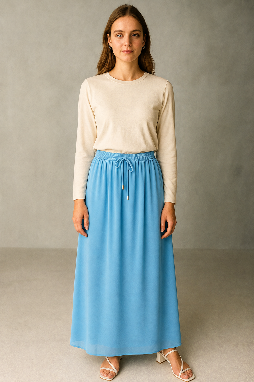 Wonder Chiffon Skirt - Light Blue