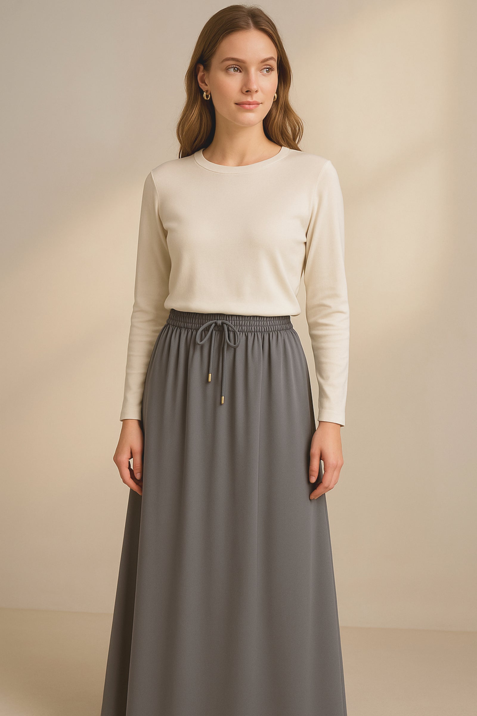 Wonder Chiffon Skirt - Grey