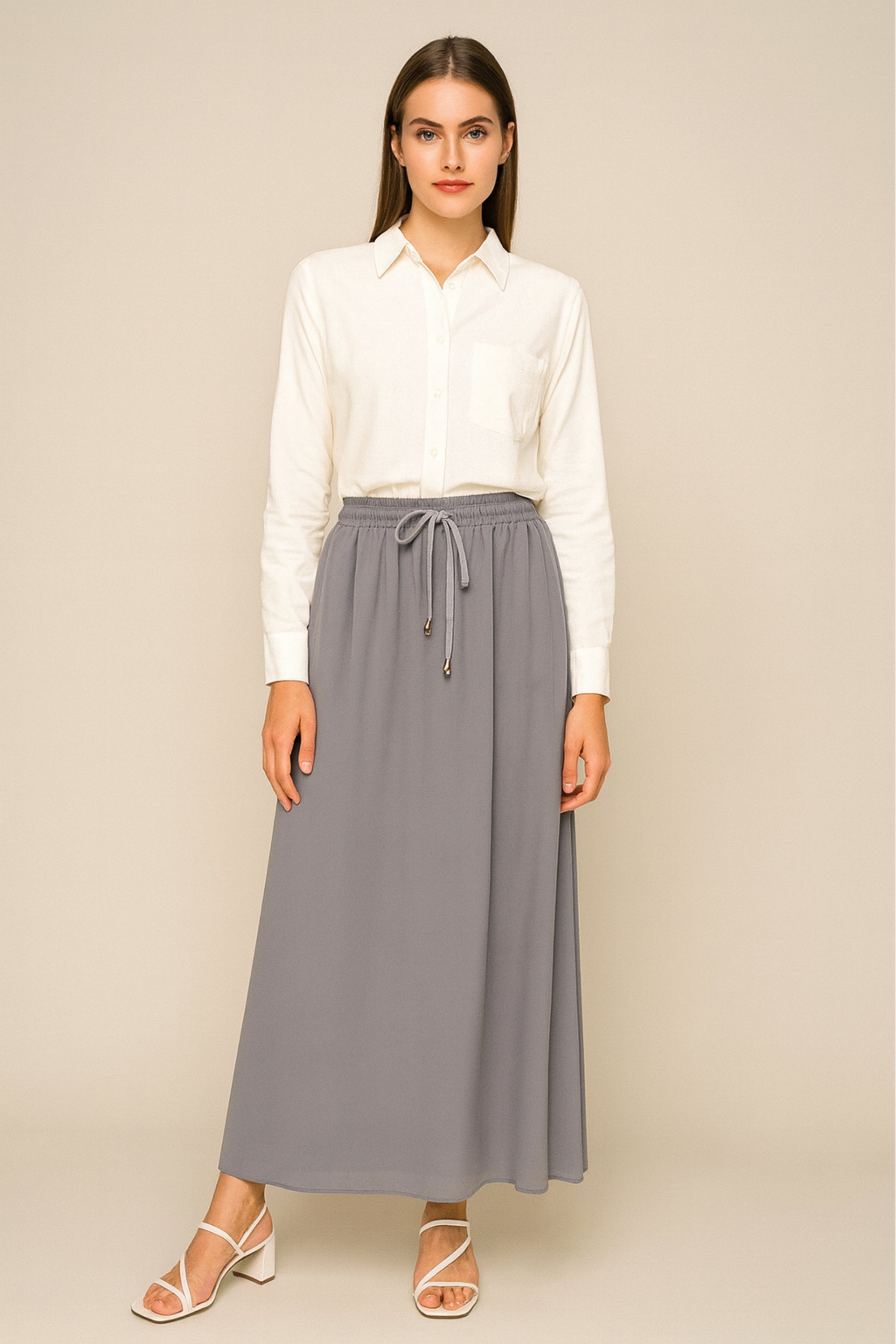 Wonder Chiffon Skirt - Grey