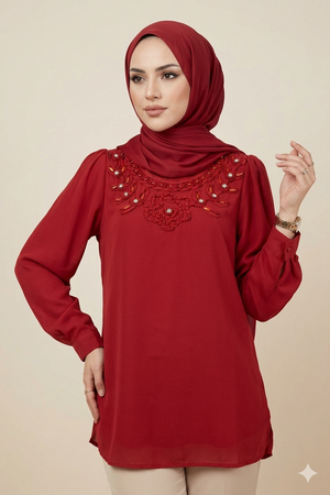 Pearls Neckline Blouse