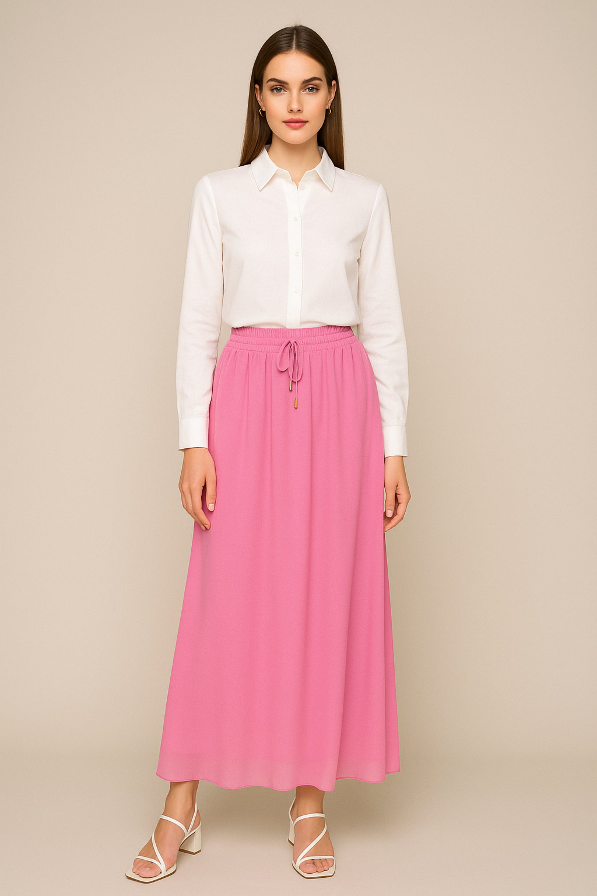 Wonder Chiffon Skirt - Pink