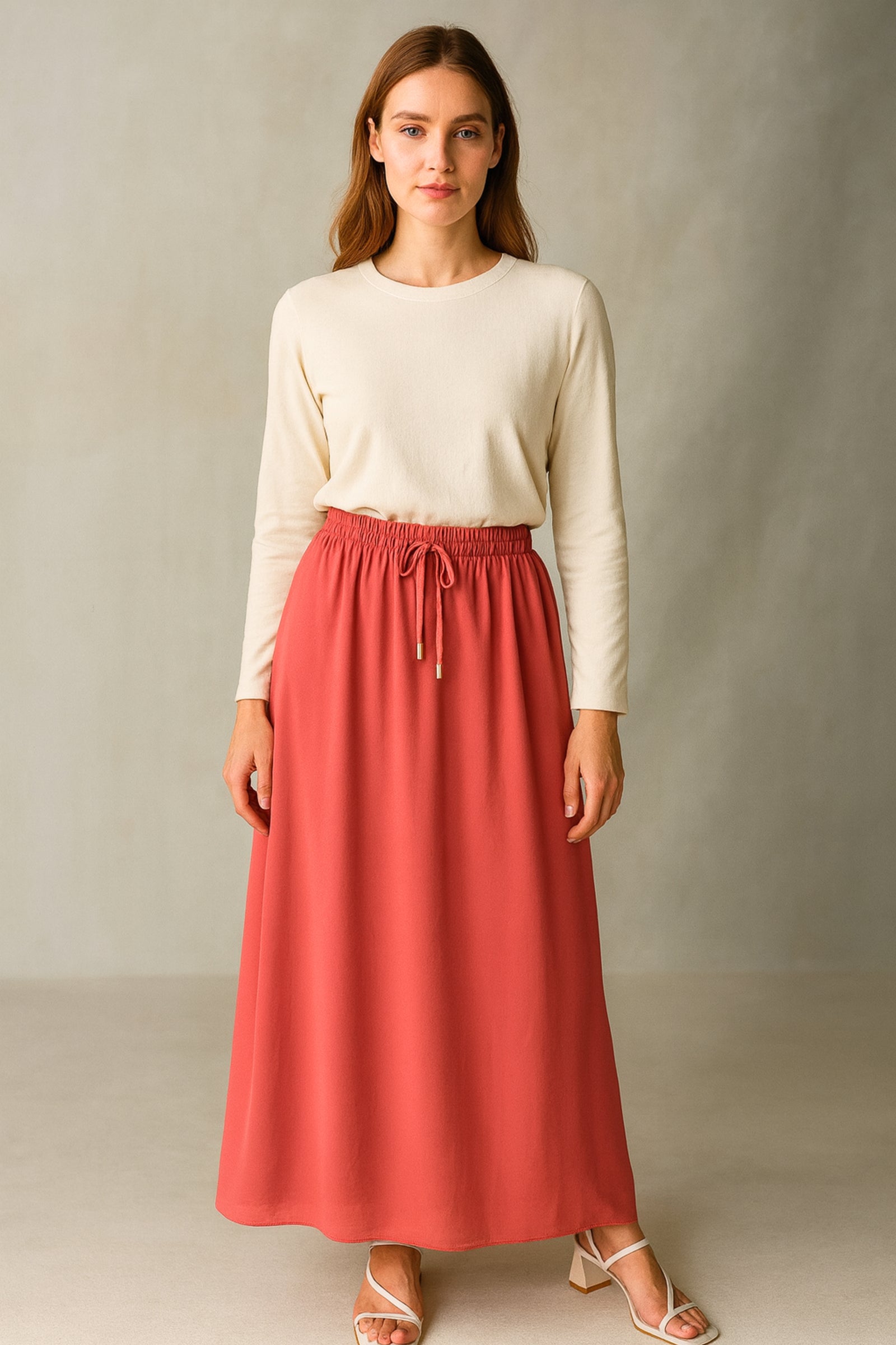 Wonder Chiffon Skirt - Orange
