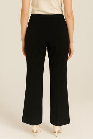 Stretchable Straight Cut Office Pants - Black