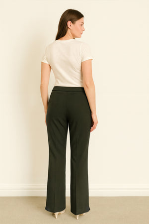 Stretchable Straight Cut Office Pants - Grey