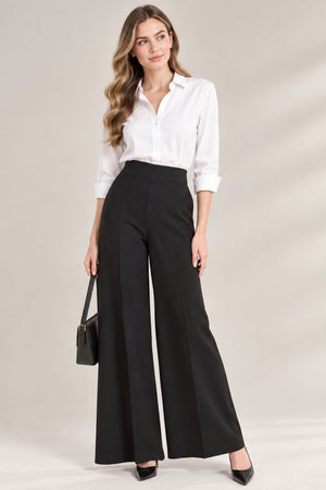 Soft Cotton Palazzo Pant - Black