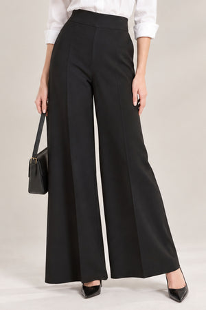Soft Cotton Palazzo Pant - Black