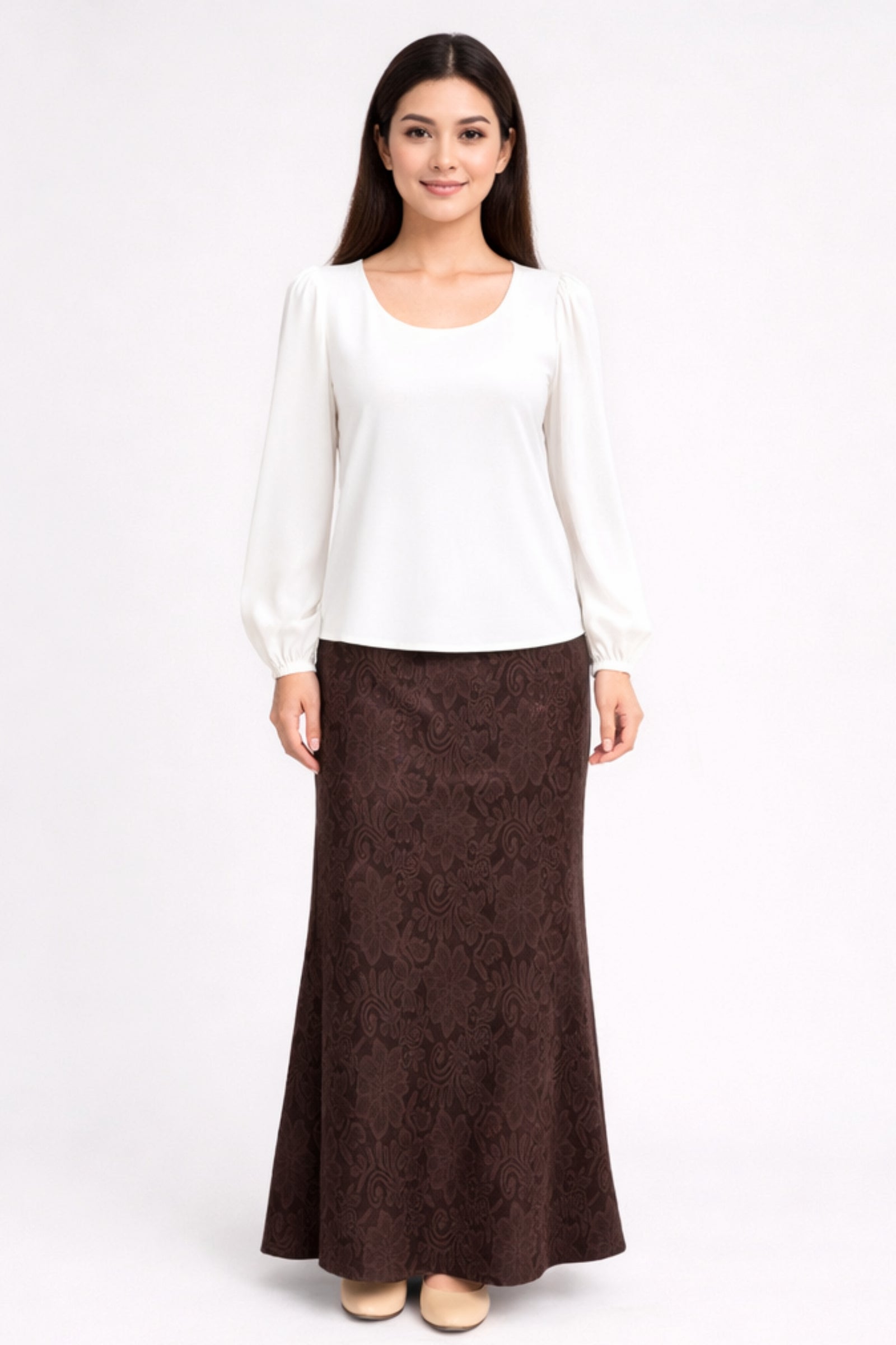 Esme Stretchable Skirt - Brown