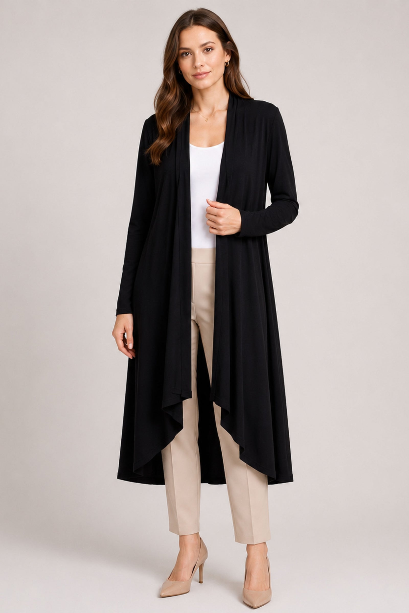 Plain Long Cardigan