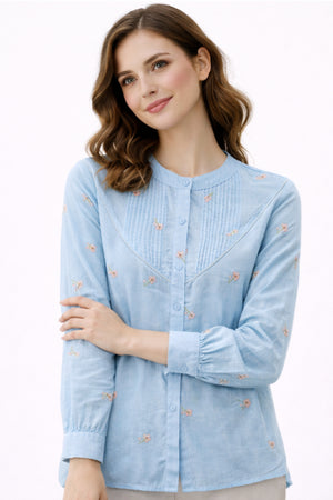 Melody Floral Embroidery Blouse