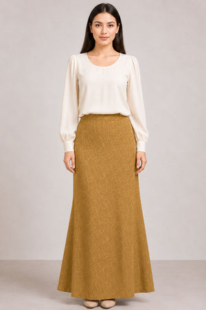 Squa Stretchable Skirt - Dark Khaki