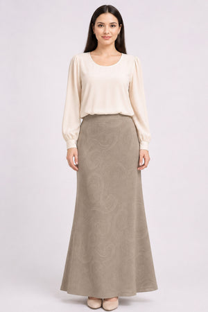 Esther Stretchable Skirt - Khaki